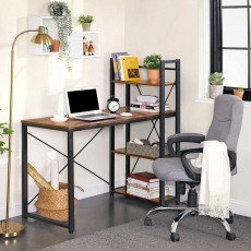 Kancelářský stůl Stella, 120 cm, hnědá / černá - 4