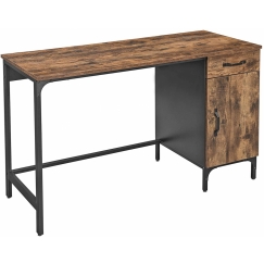 Kancelářský stůl Stella, 130 cm, hnědá / černá