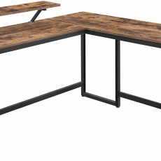 Kancelářský stůl Stella, 140 cm, hnědá / černá - 1