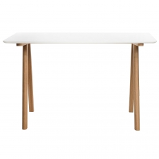 Kancelářský stůl Turn, 120 cm, bílá/dub - 3