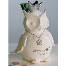 Kasička keramická Shopping Owl, 17 cm