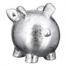 Kasička Pigg, 15,5 cm, stříbrná - 5