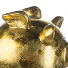 Kasička Pigg, 15,5 cm, zlatá - 4