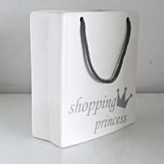Kasička porcelánová Shopping princess, 14 cm - 2