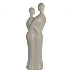 Keramická figúrka Paar, 70 cm, biela/strieborná - 5