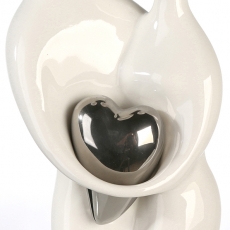 Keramická figurka Paar, 70 cm, bílá / stříbrná - 7