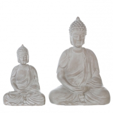 Keramická soška Buddha Spirit, 35 cm, šedá - 1
