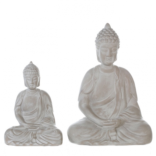 Keramická soška Buddha Spirit, 53 cm, šedá - 1