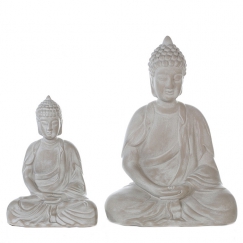 Keramická soška Buddha Spirit, 53 cm, šedá