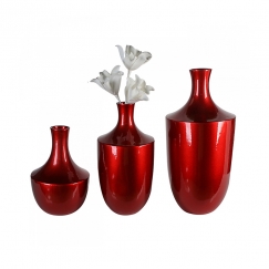 Keramická váza Amprion, 40 cm, červená