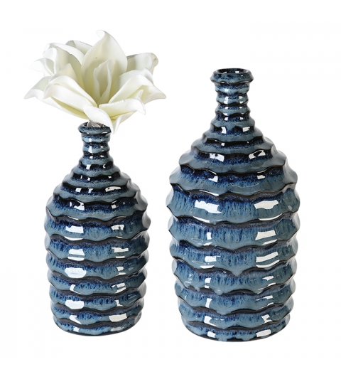 Keramická váza Foggia, 21 cm, modrá
