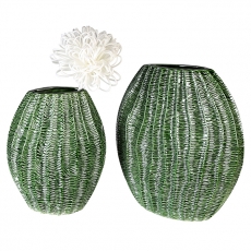 Keramická váza Organico, 31 cm, zelená - 1