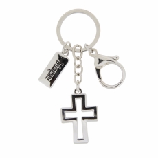 Kľúčenka Cross, 10 cm, strieborná - 1