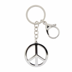 Kľúčenka Peace, 10 cm, strieborná
