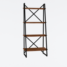 Knihovna Alaro, 150 cm, ořech - 3
