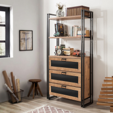 Knihovna Arcas, 180 cm, ořech - 2