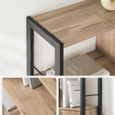 Knihovna Arya, 154 cm, hnědá - 6