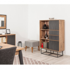 Knihovna Quantum, 137 cm, borovice - 2