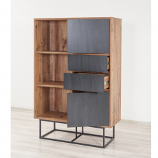 Knihovna Quantum, 137 cm, borovice - 3