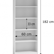 Knihovna Rice, 182 cm, dub  - 3