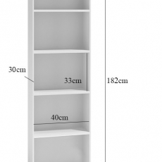 Knihovna Rice I, 182 cm, dub sonoma - 3