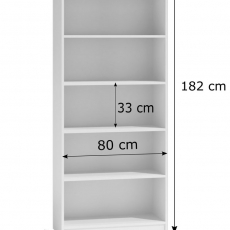 Knihovna Roho, 182 cm, dub - 3