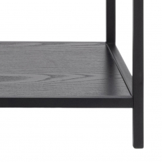 Knihovna Seaford, 185 cm, černá - 4