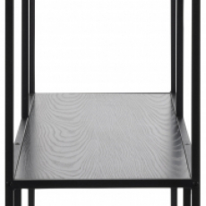 Knihovna Seaford, 185 cm, černá - 6