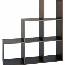 Knihovna Step, 115 cm, tmavě hnědá - 1