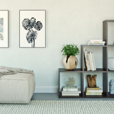 Knihovna Step, 115 cm, tmavě hnědá - 2