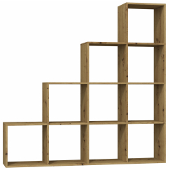 Knihovna Step, 153 cm, dub 