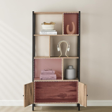 Knižnica Arya, 154 cm, hnedá - 5