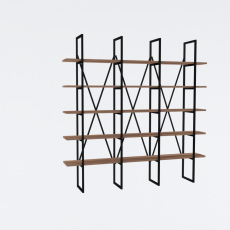 Knižnica Beylerbeyi, 160 cm, čierna - 3