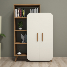 Knižnica Form, 132 cm, svetlo hnedá - 4