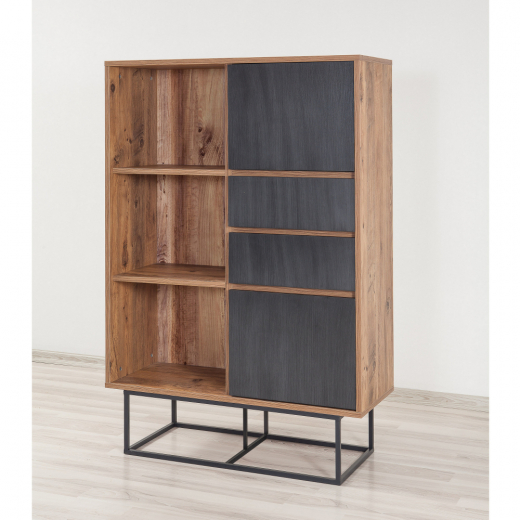 Knižnica Quantum, 137 cm, borovica - 1