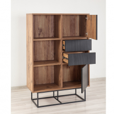 Knižnica Quantum, 137 cm, borovica - 5