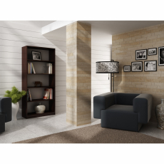 Knižnica Rice I, 182 cm, tmavo hnedá - 2