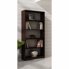 Knižnica Rice I, 182 cm, tmavo hnedá - 3