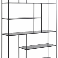 Knižnica Seaford, 185 cm, čierna  - 1