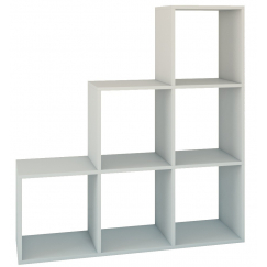 Knižnica Step, 115 cm, biela
