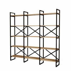 Knižnica Venge, 175 cm, čierna