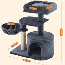 Kočičí strom Elke, 68 cm, šedá - 5