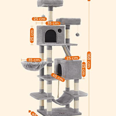 Kočičí strom Jandry, 168 cm, šedá - 4