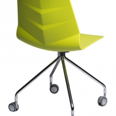 Kolečková židle Limone, limetková - 2