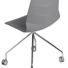 Kolečková židle Limone, šedá - 2