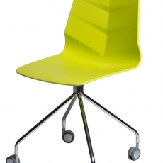 Koliesková stolička Limone, limetková - 1