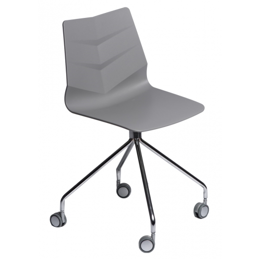 Koliesková stolička Limone, sivá - 1