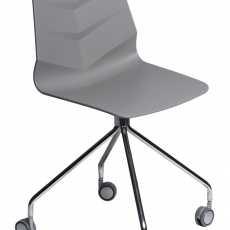 Koliesková stolička Limone, sivá - 1