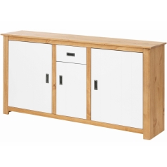 Komoda Ari, 158 cm, borovice / bílá