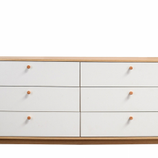 Komoda Caitlin, 150 cm, přírodní / bílá - 3